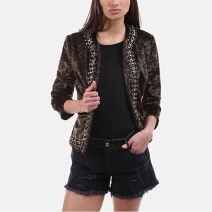 L'AGENCE Leopard Print Blazer